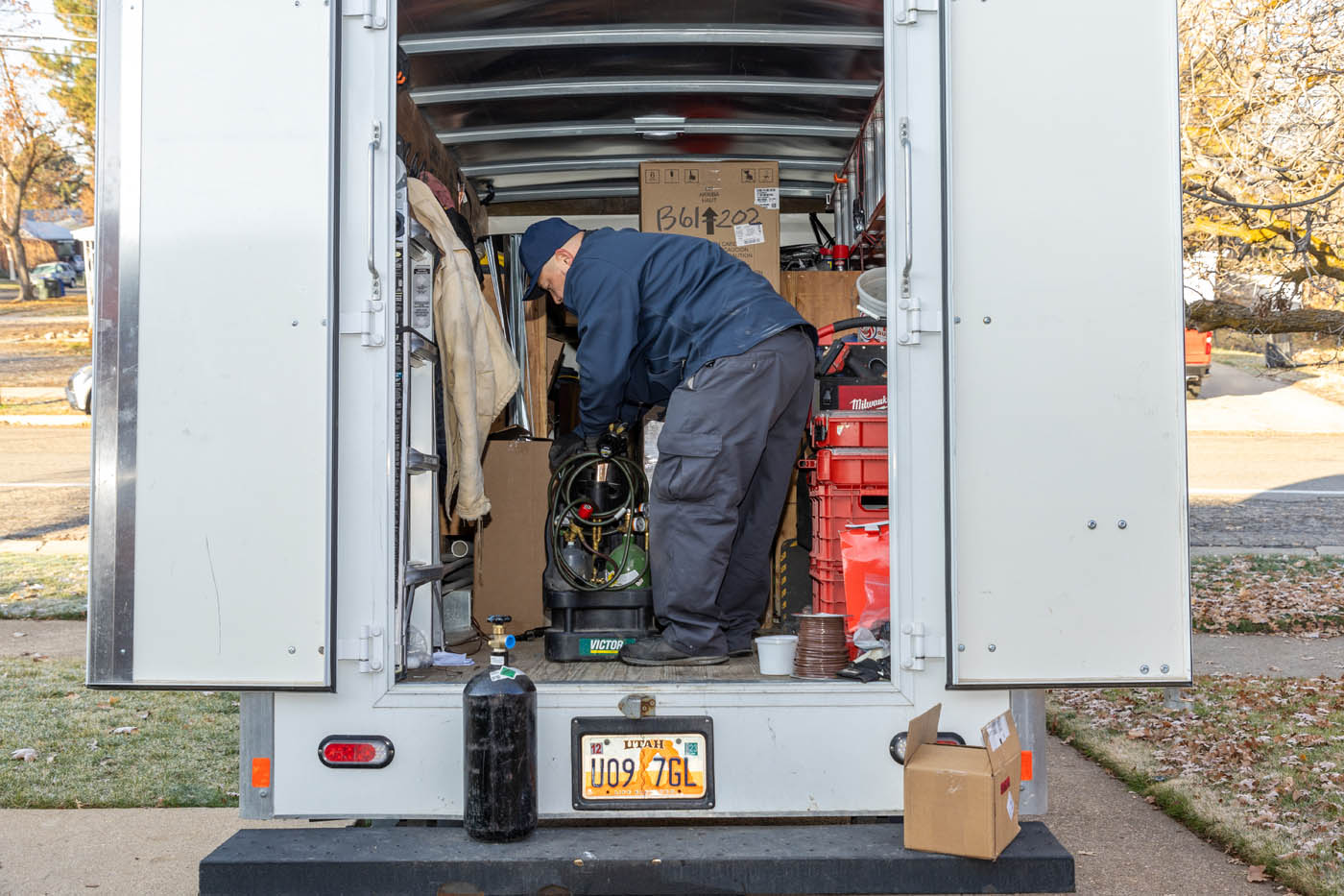 
		A Absolute Comfort professional in our service truck - experience expert heating and furnace repair.
	